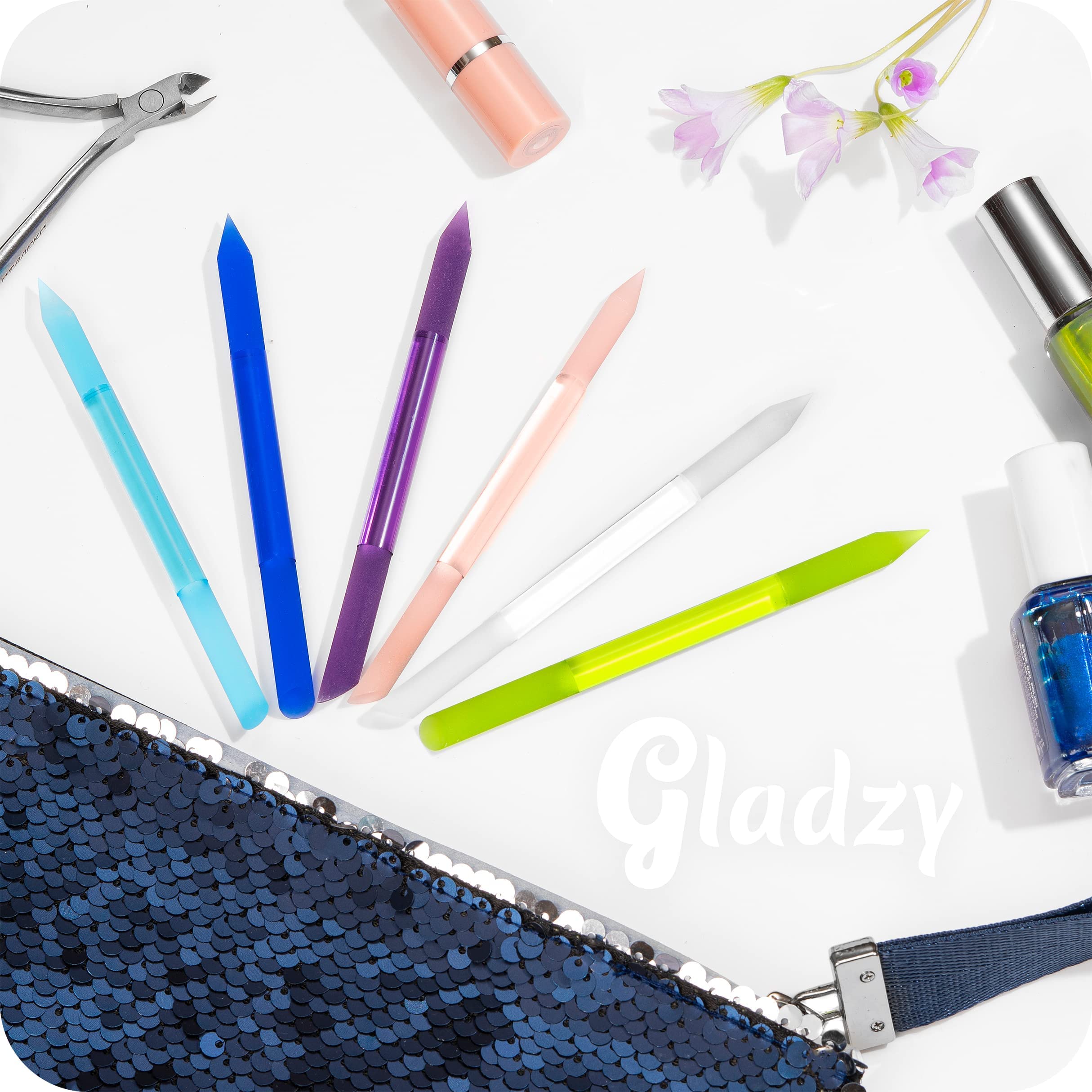 GLADZY cristal bohemio calidad: material premium para cuidado de uñas