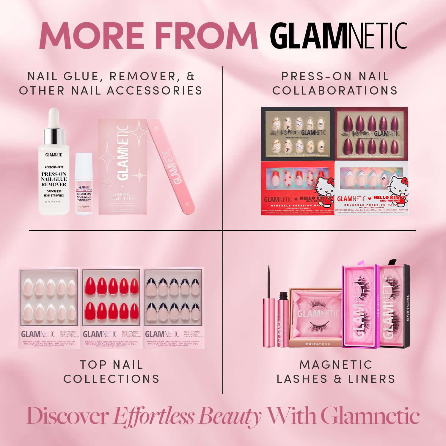 Glamnetic Buscadora de Metas: estuche de almacenamiento para guardar y reutilizar.