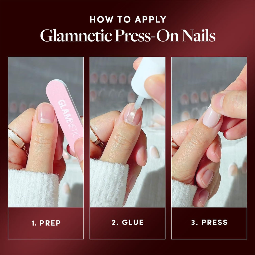 Glamnetic Deathly Hallows: pegamento incluido para aplicación rápida.