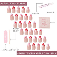Set de Glamnetic con 30 uñas en 15 tallas para ajuste perfecto