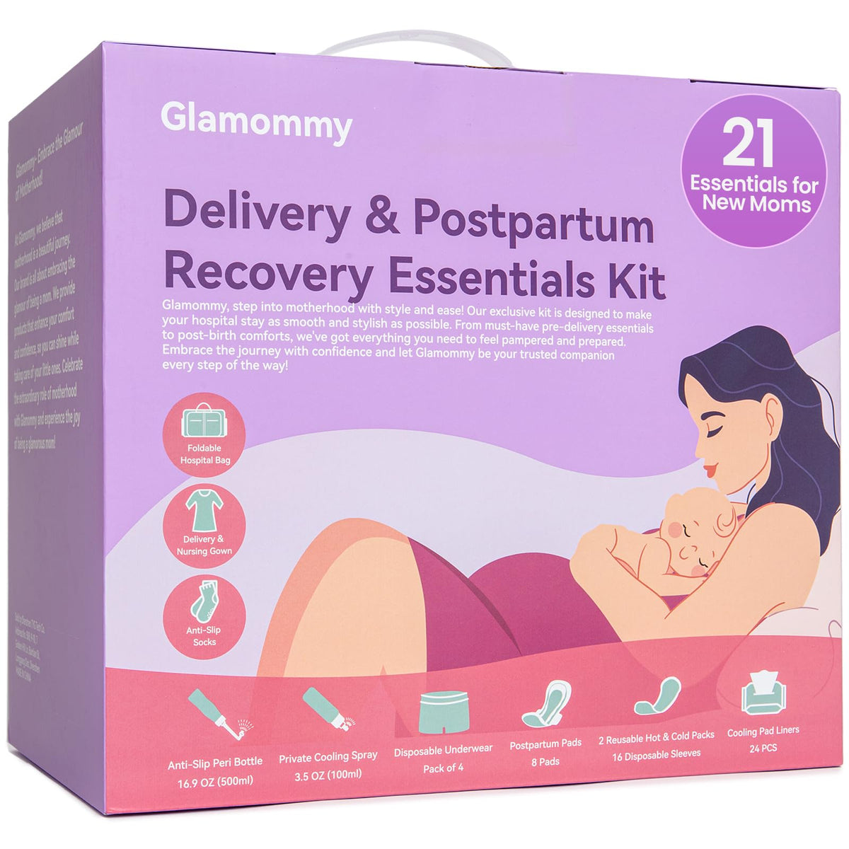 Glamommy kit postparto Bata: comodidad para lactancia y descanso en cualquier habitación