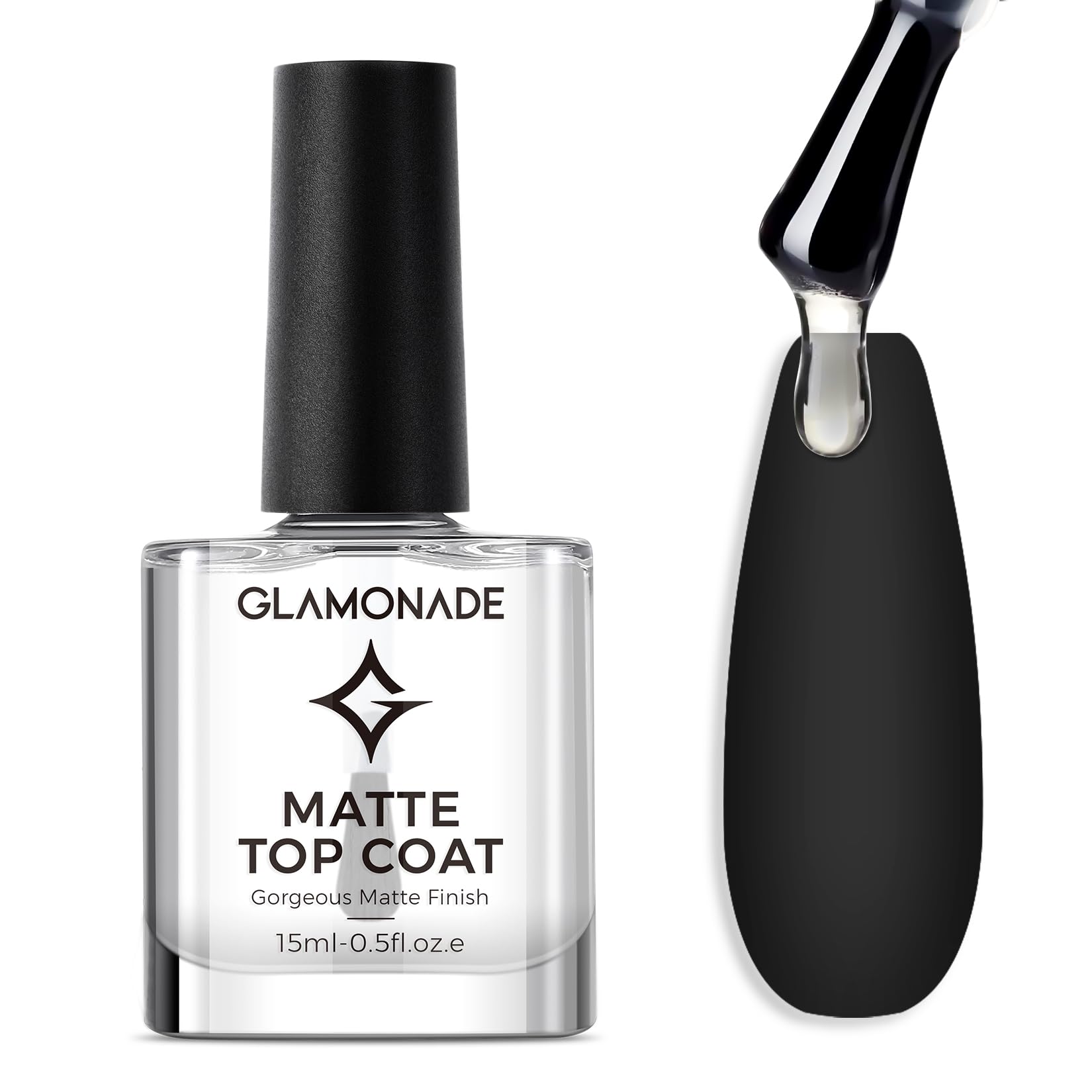 Glamonade Capa Mate Transparente: acabado suave para cualquier esmalte.