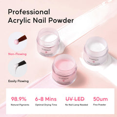 Glamonade acrylic tips box with easy-to-use extensions for beginners