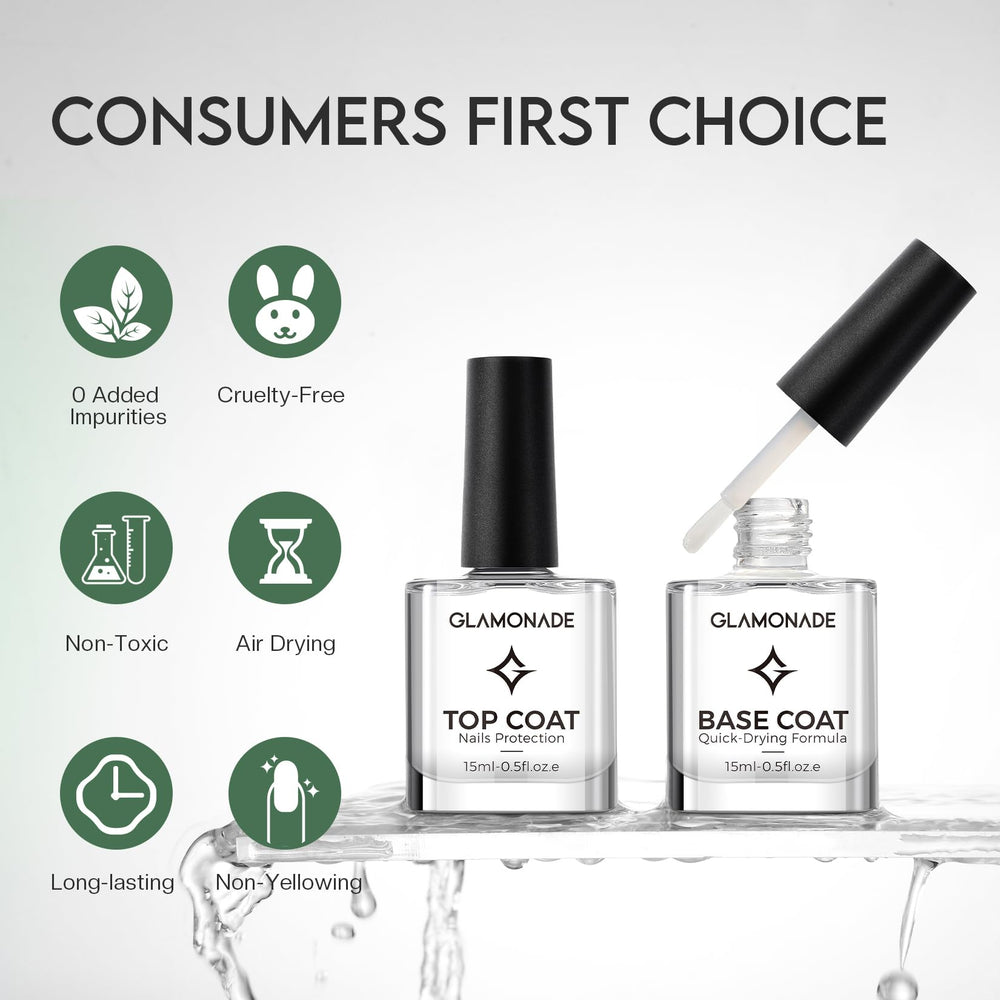 Glamonade top coat high gloss for long-lasting shine