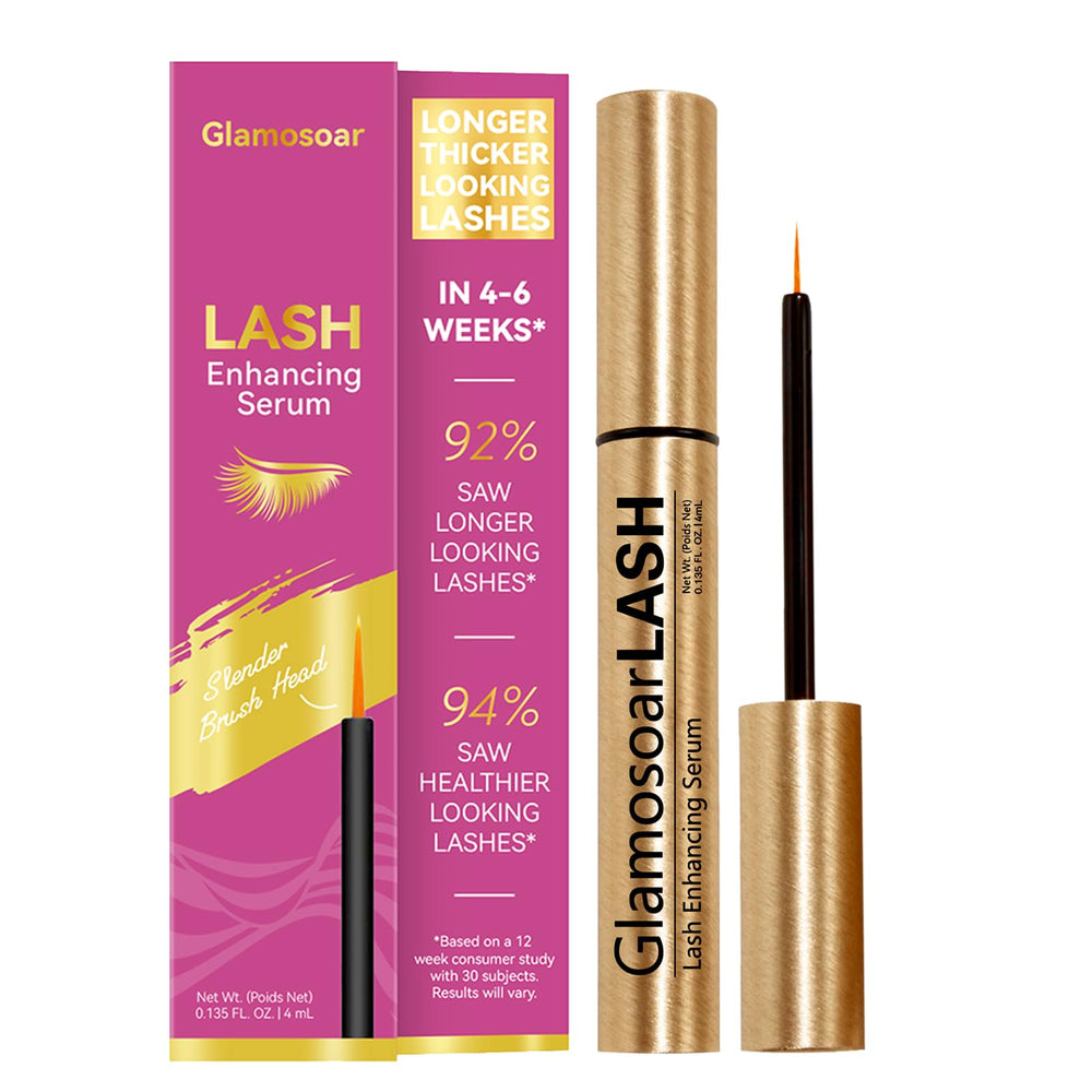 Glamosoar Lash Serum: botella lista para una aplicación suave y resultados naturales.