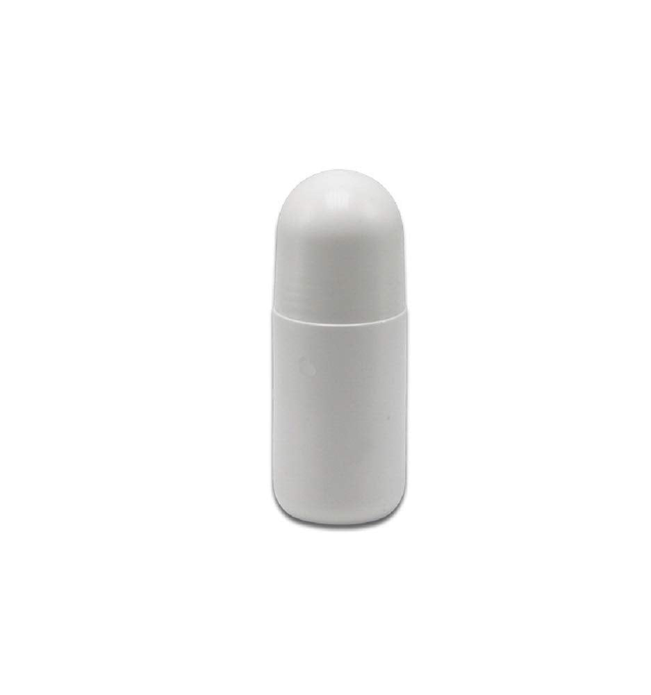 Glasstore botellas rodillo de 50 ml, blancas, adecuadas para viajes sin derrames.