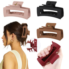 Glaudmeiss clip de pelo silicona extragrande para cabello grueso