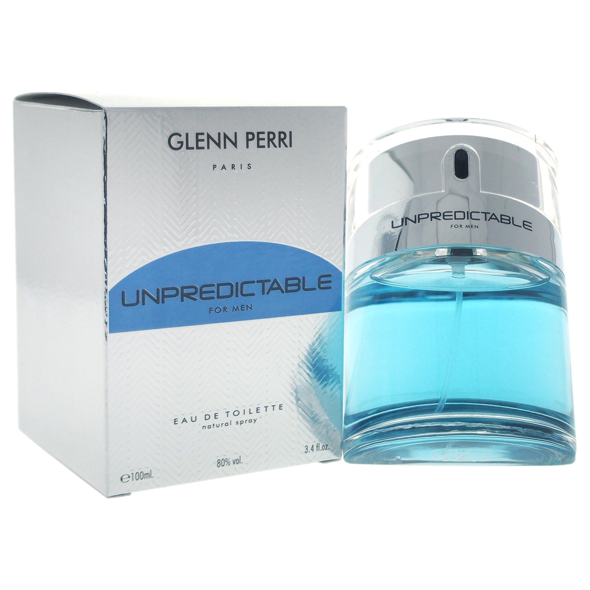Frasco de Glenn Perri Inesperado EDT para hombre, fragancia fresca para uso diario.