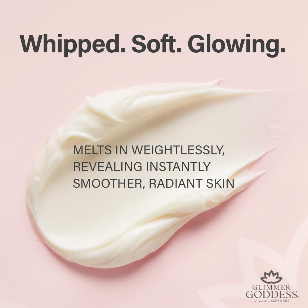 Glimmer Goddess butter applied on skin delivering smooth feel and hydration