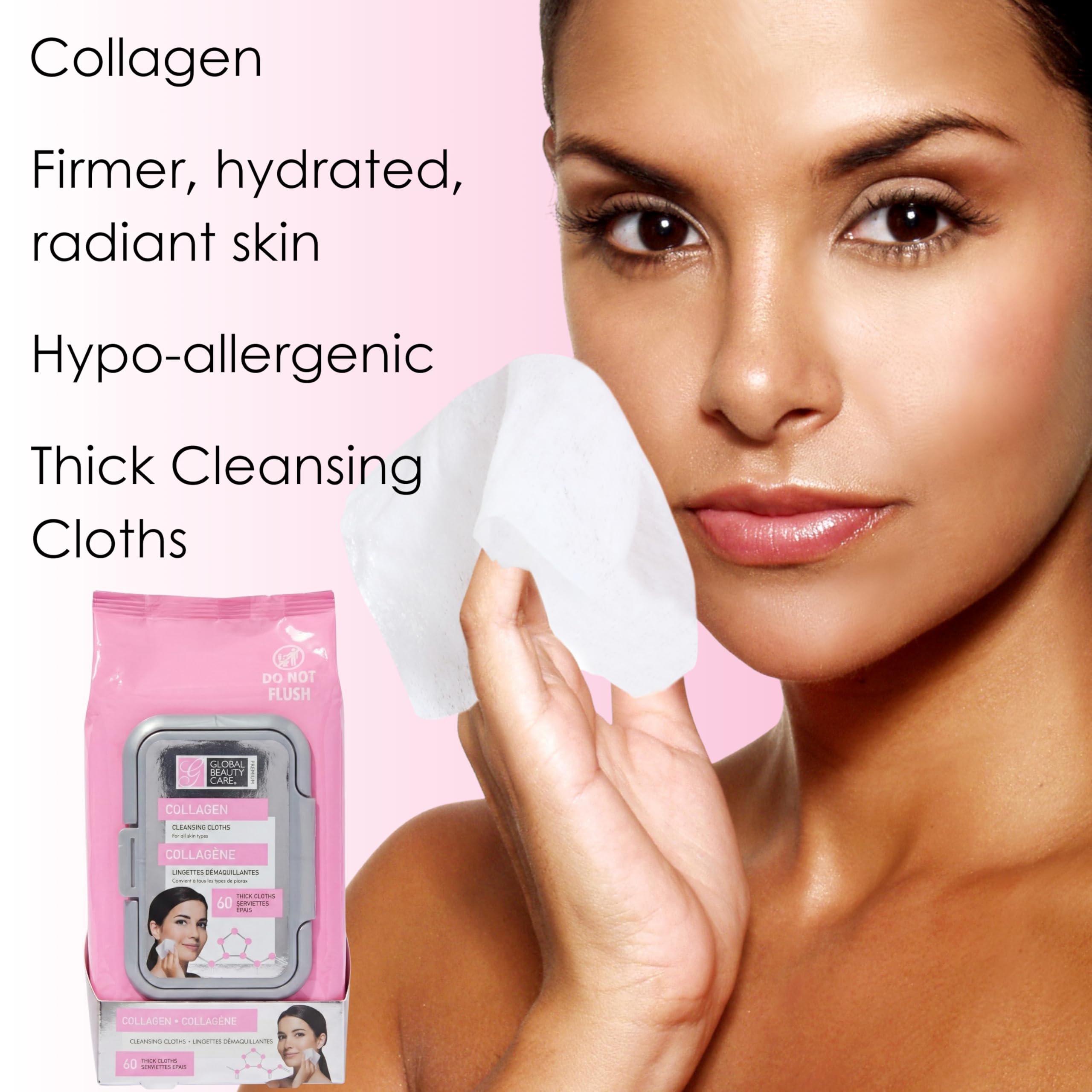 Global Beauty Care toallitas desmaquillantes retiran maquillaje resistente con suavidad.