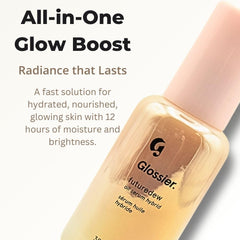 Glossier Futuredew, aplicación-dos-dosis: paso final suave y humectante.