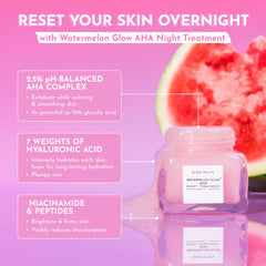 Glow Recipe Sandía Hidratación Multicapas: piel suave y nutrida durante la noche.