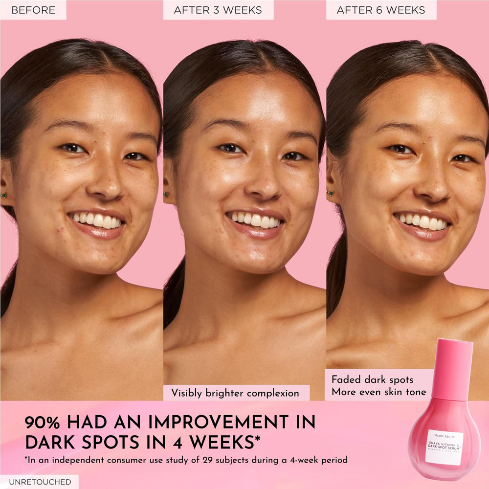 Glow Recipe Guayaba Serum, brillo sutil que ilumina el rostro.