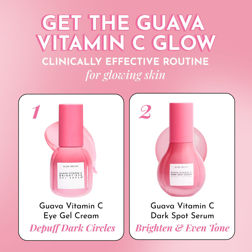 Glow Recipe Guayaba Serum, envase de vidrio con gotero para dosificación.