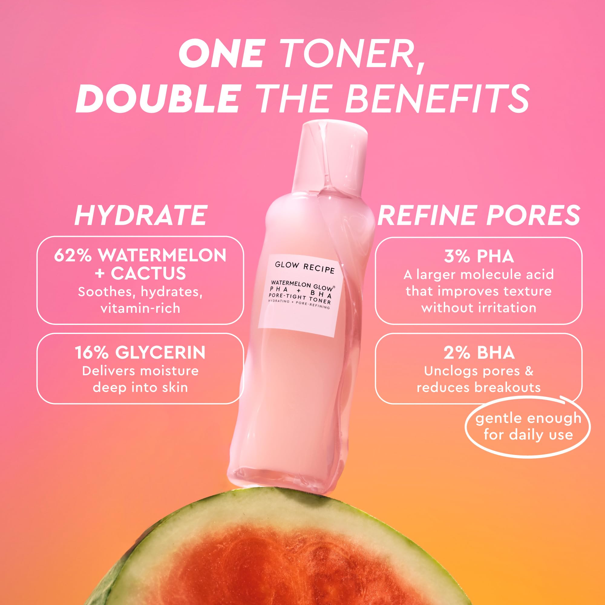 Glow Recipe Toner: disco de algodón facilita la limpieza suave y sin irritación.
