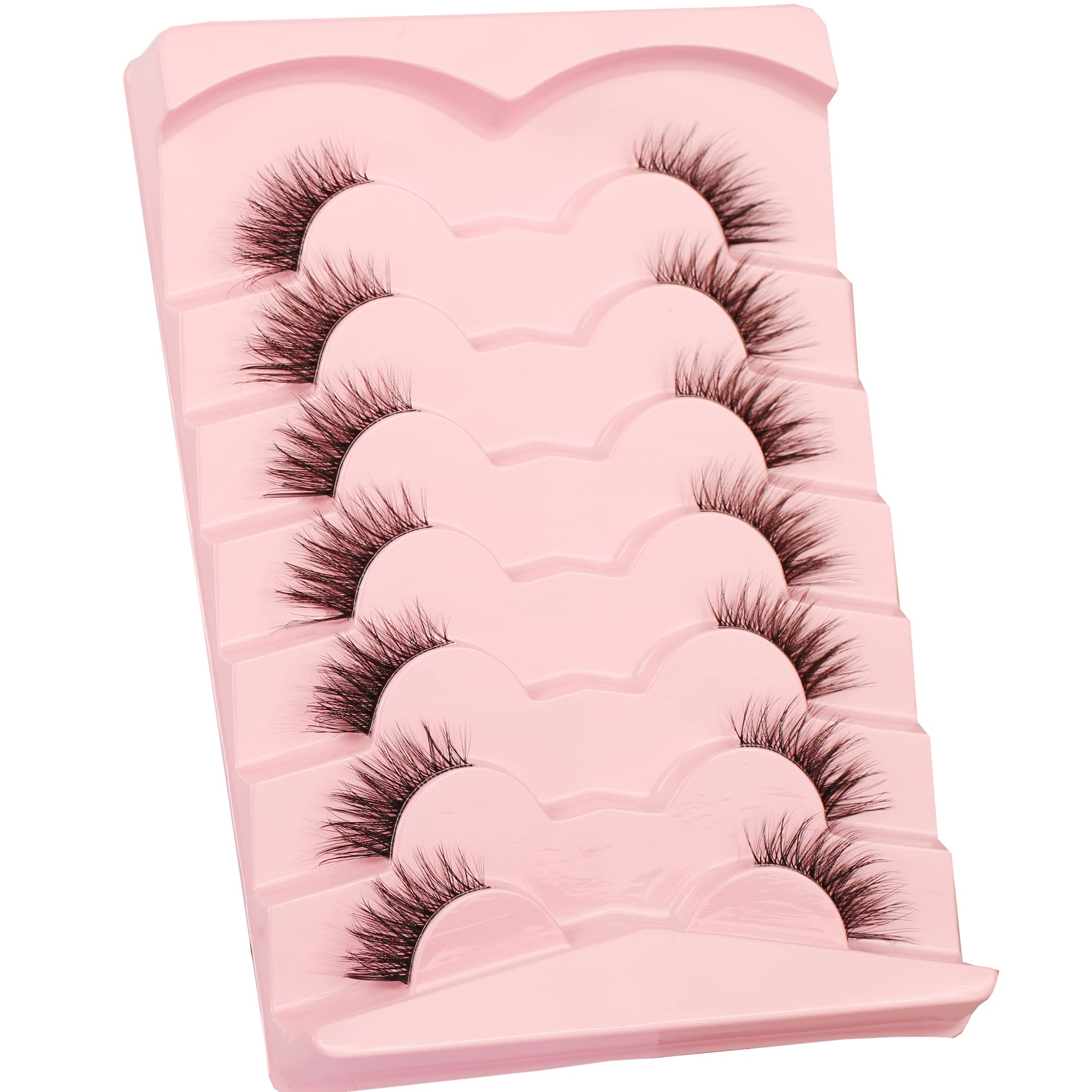 Conjunto de siete pares de pestañas de Gmagictobo para apariencia completa.