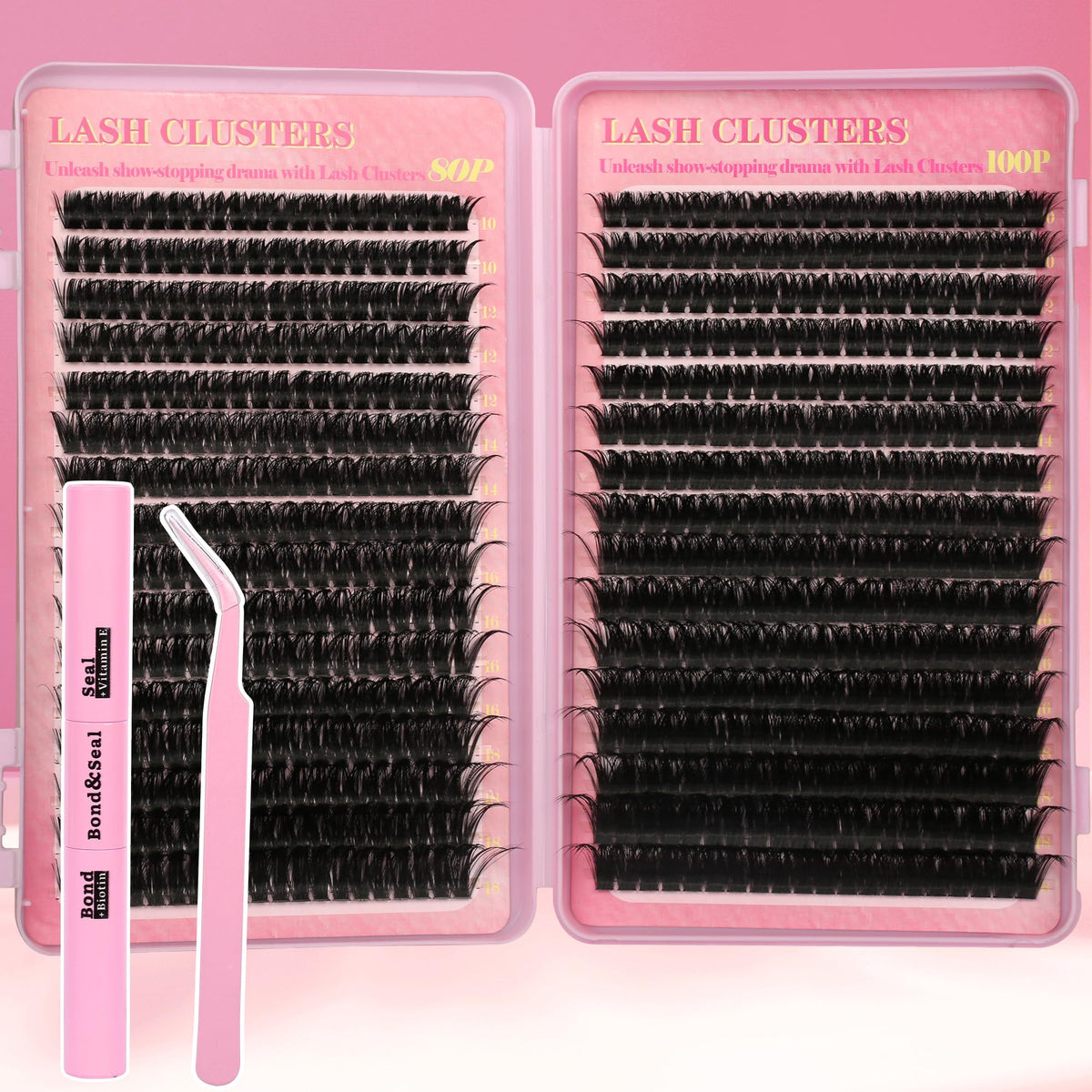 Gmagictobo kit de pestanas cluster 640pcs, para crear volumen personalizado.