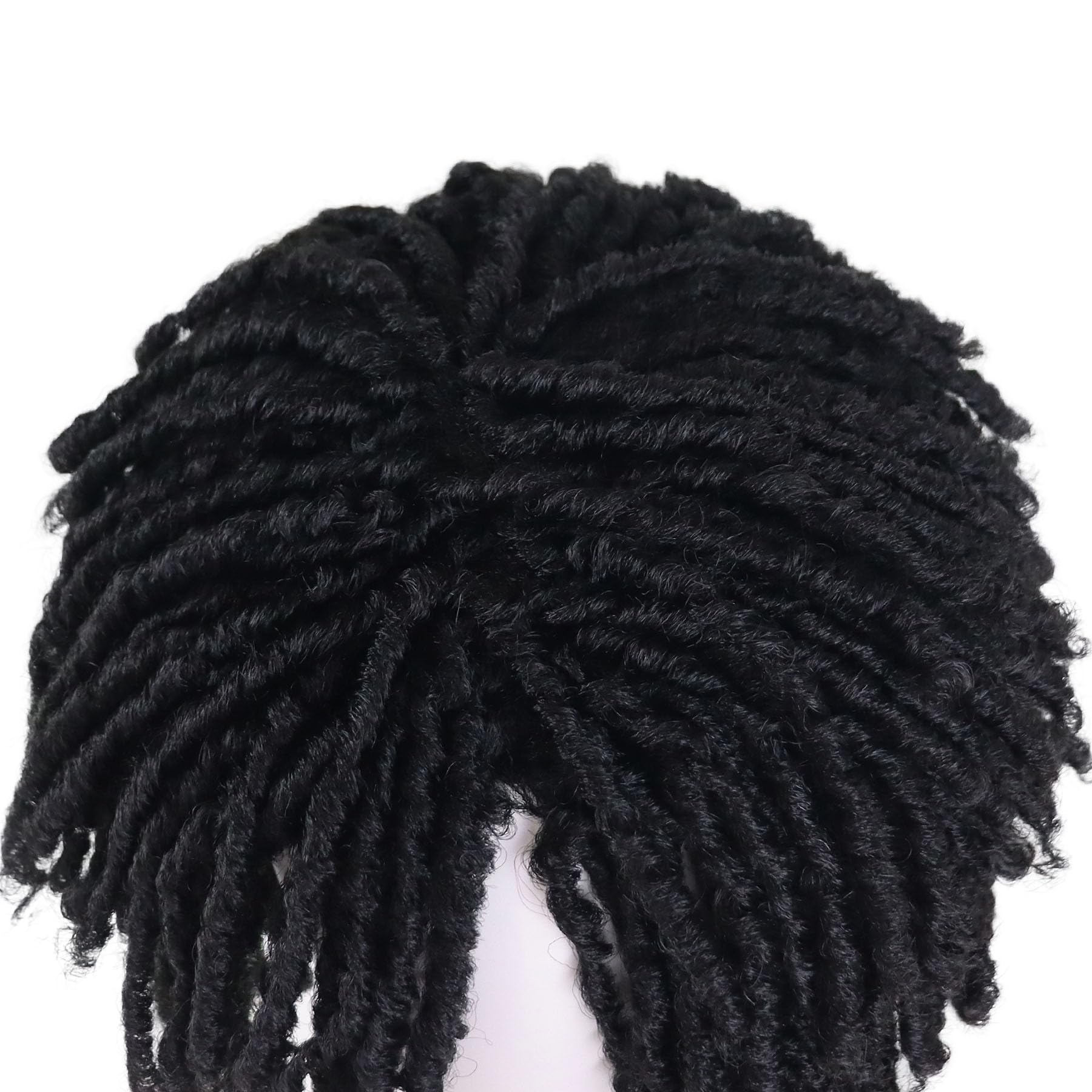 GNIMEGIL peluca dreadlocks, detalle de la línea de cabello suave para acabado natural.