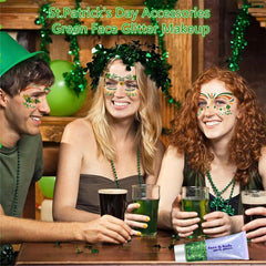 Go Ho Brillo Verde para labios, destellos multicolor que realzan el maquillaje.