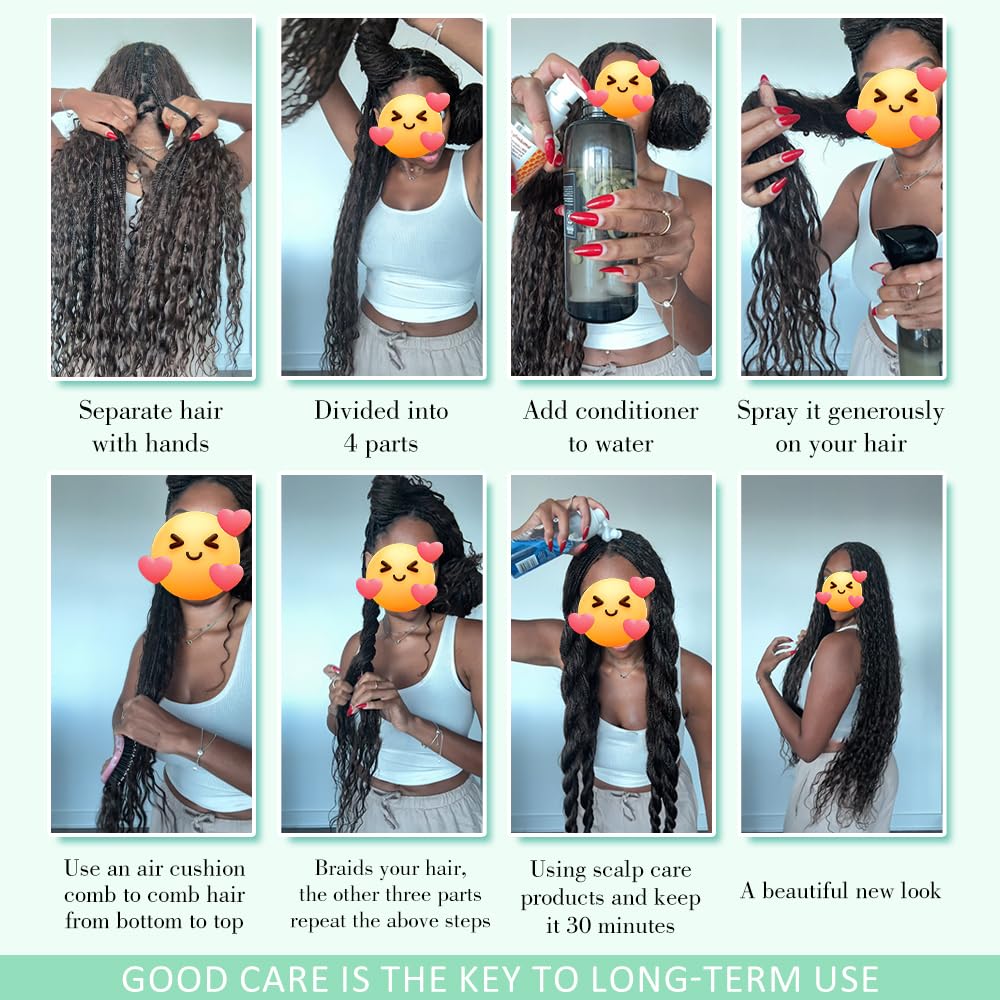 Goday Ombre Braiding Hair, looks boho con trenzas lisas y naturales