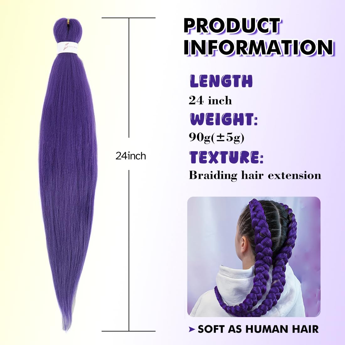 Goddesty extensiones púrpura resistentes al desvanecimiento para estilos vibrantes.