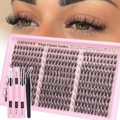 Goddvenus kit clusters pestañas wispy para un acabado natural.