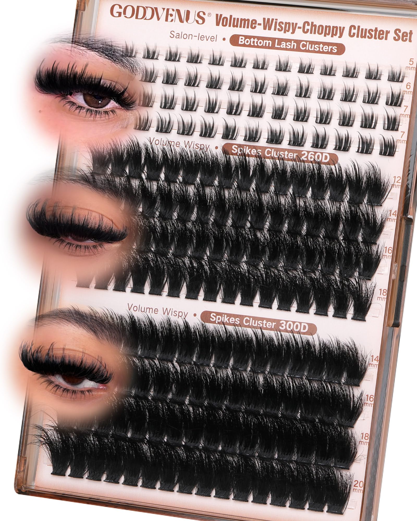 Goddvenus agrupadores D curl para volumen definido y mirada abierta.