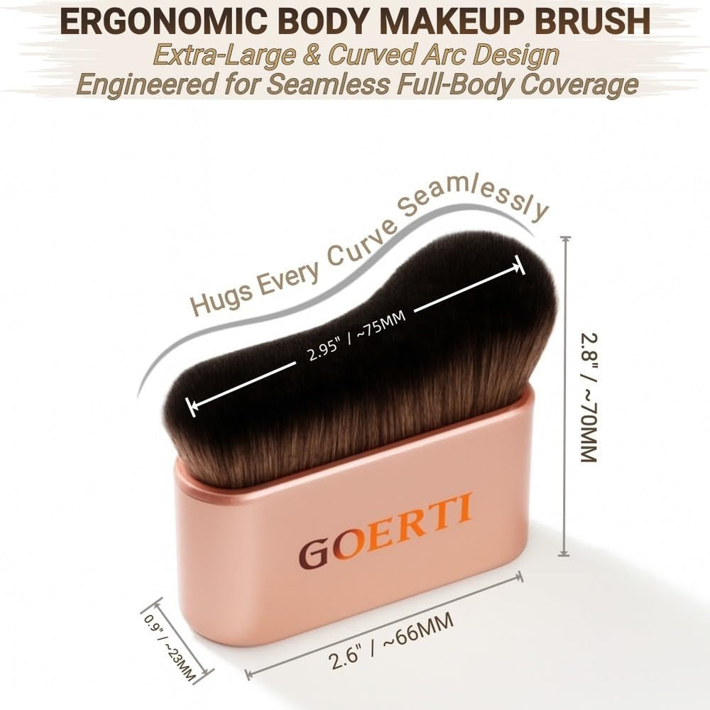 GOERTI brocha kabuki cuerpo para aplicación rápida y suave.