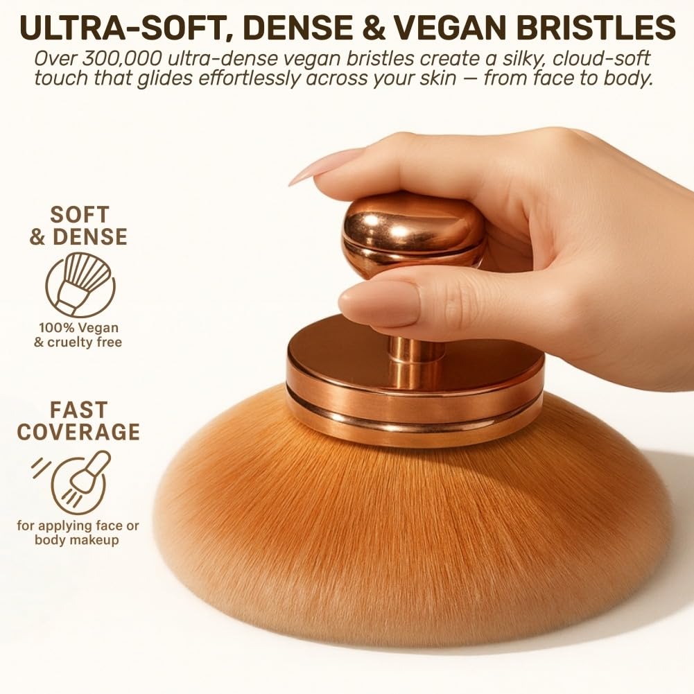 GOERTI cepillo difuminado sin rayas para bronceado natural.