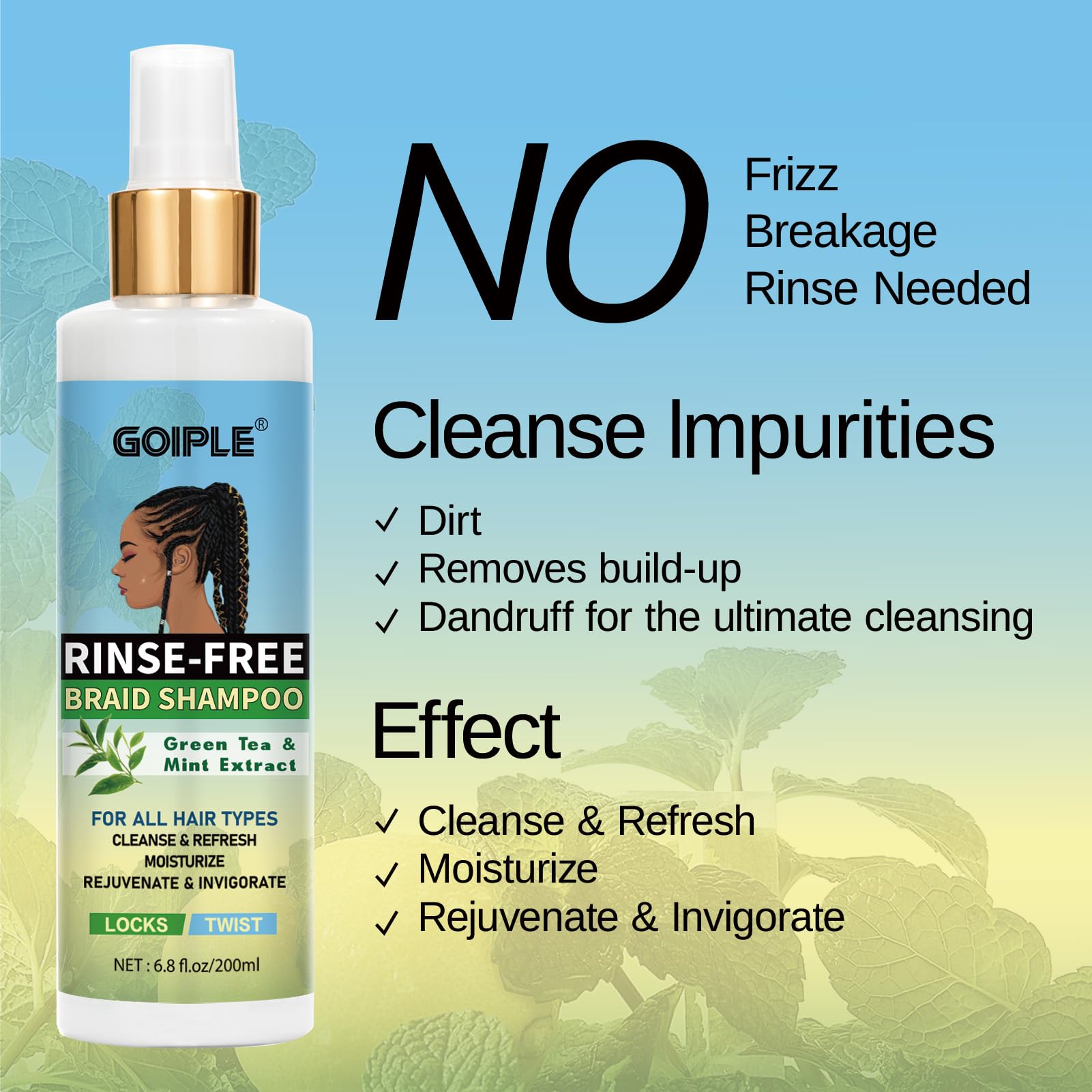 Goiple aceite de romero para crecimiento capilar, nutre el cabello