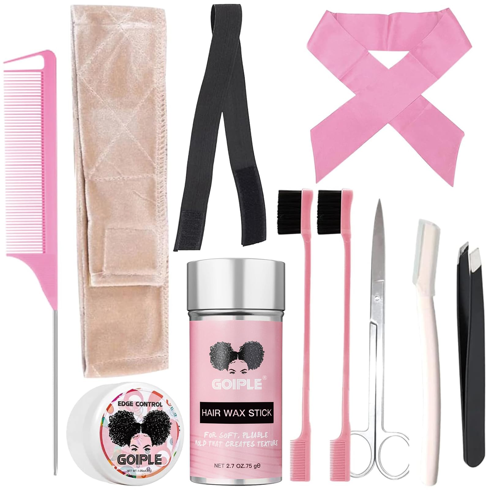 Goiple kit peluca 11 piezas listo para iniciar peinados con acabado profesional