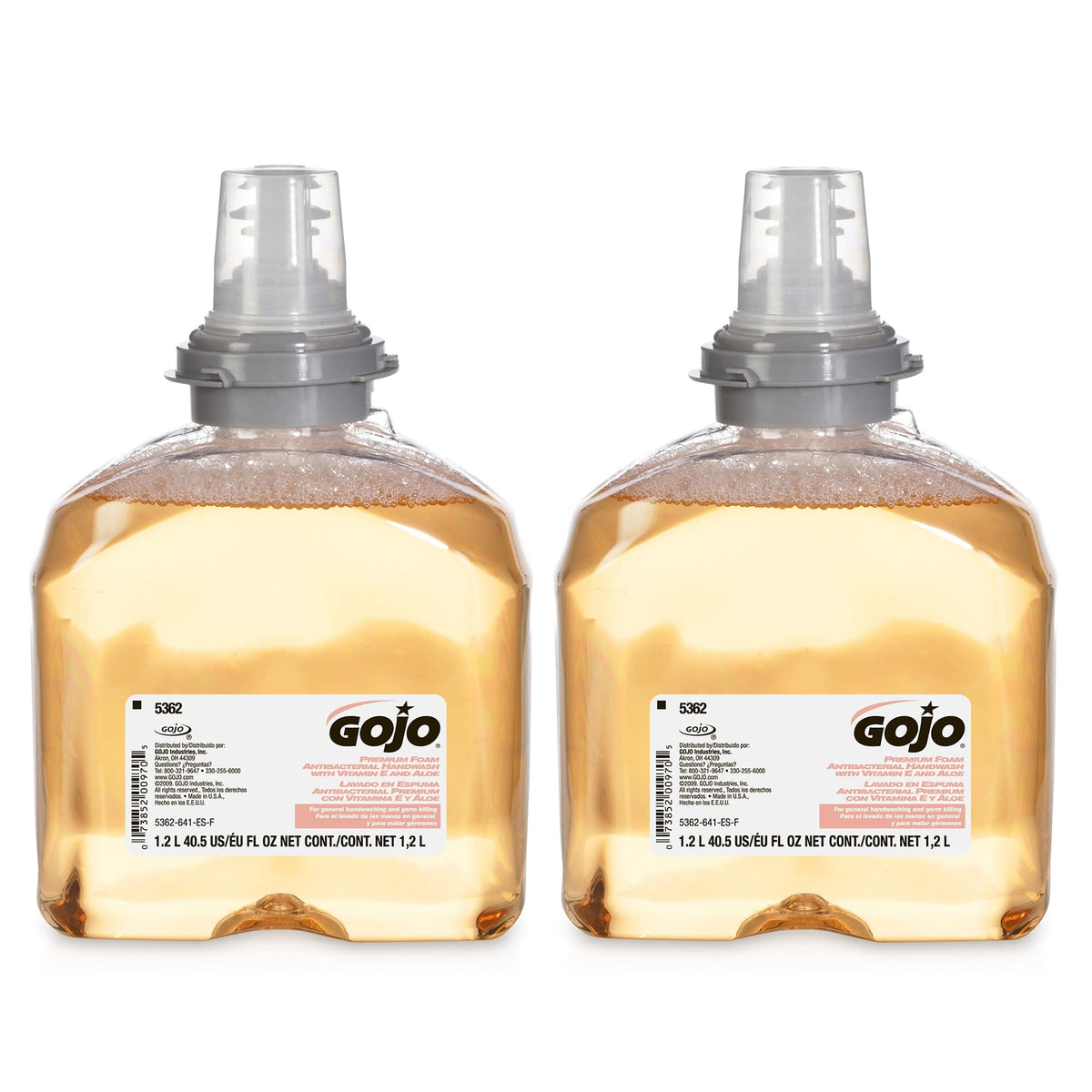 GOJO TFX premium foam handwash refill 1200mL for quick restocking in busy restrooms.