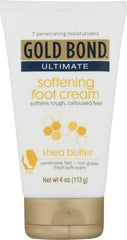 Gold Bond crema para pies con karite, hidrata y suaviza.