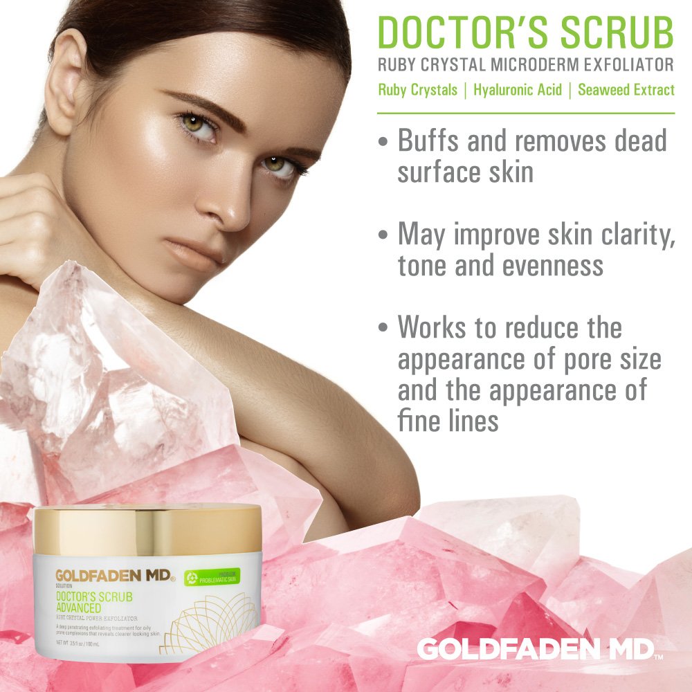 GOLDFADEN MD Exfoliante con alga marina para hidratación y brillo.