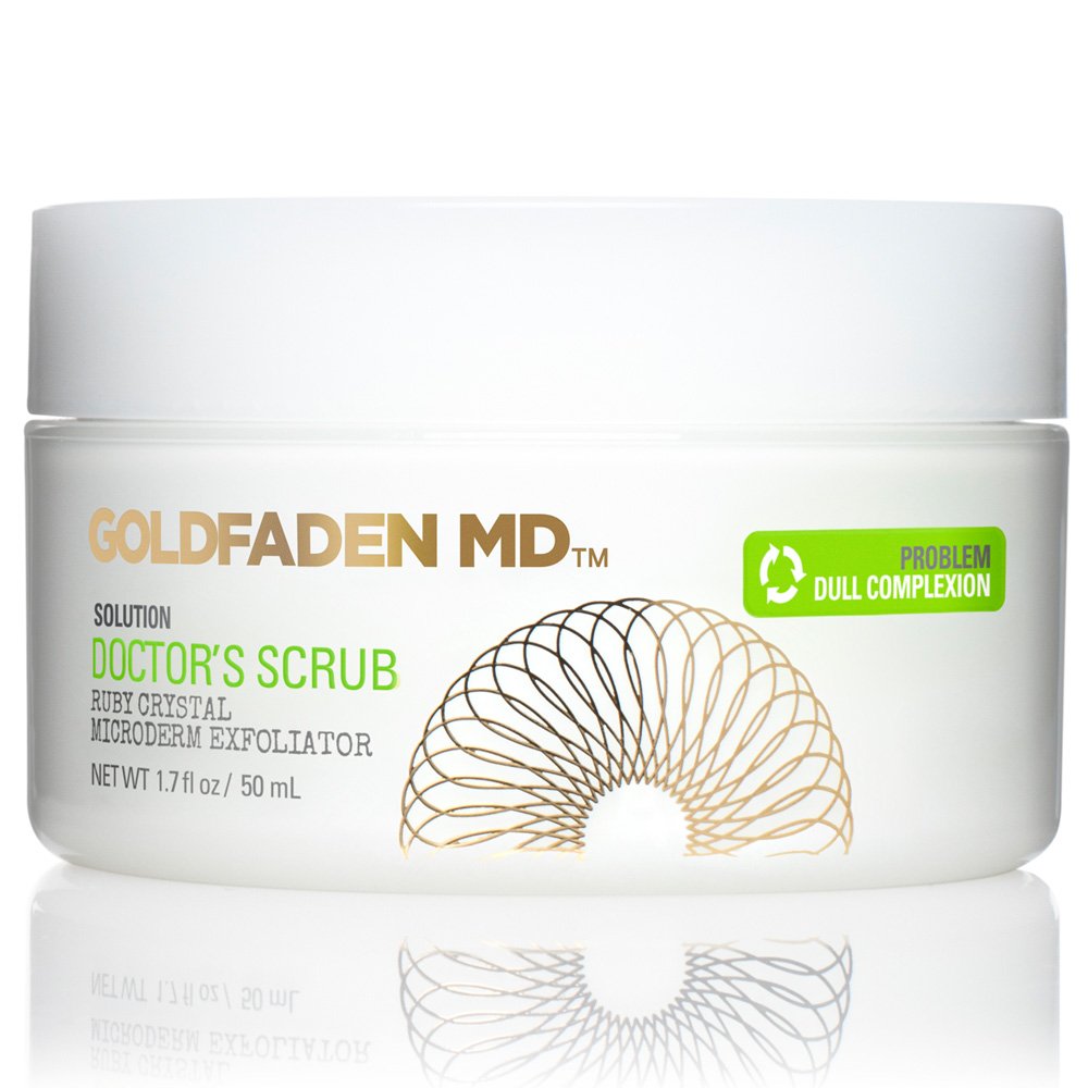 GOLDFADEN MD Exfoliante facial con cristales para renovación suave de la piel.