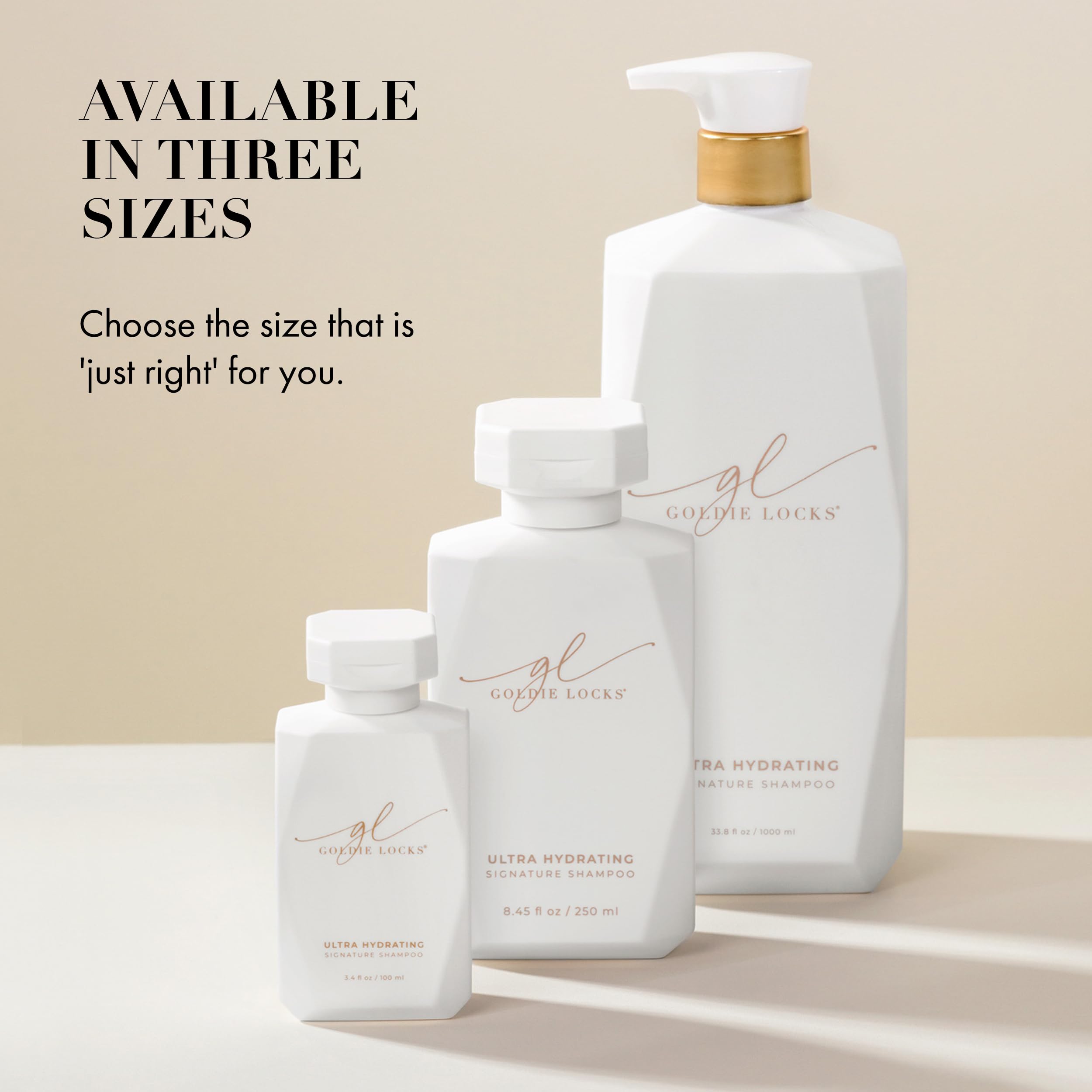 Fórmula vegana de Goldie Locks, libre de proteínas y sulfatos.