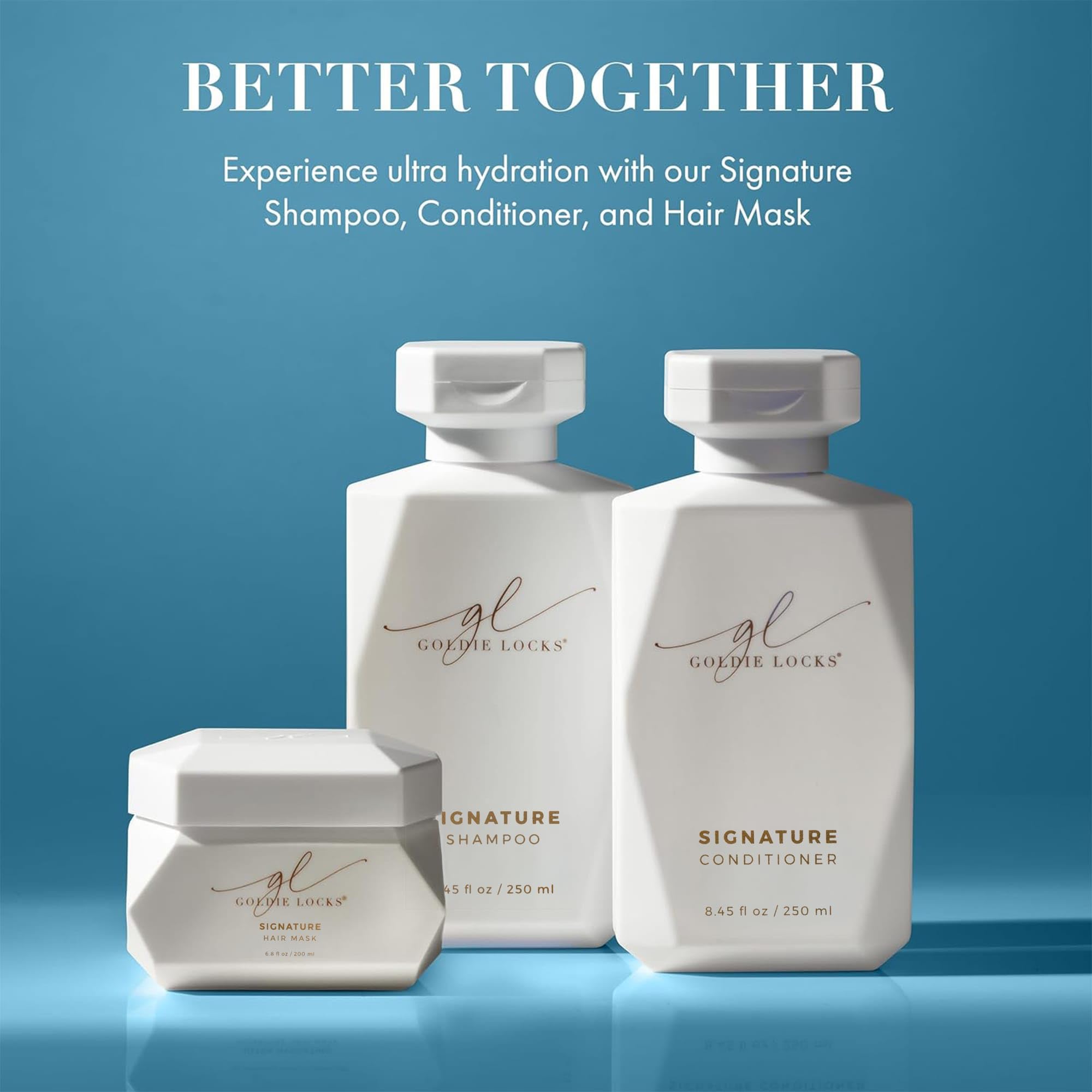 Goldie Locks Mascarilla Ultra Hidratante, apta para extensiones y cabello teñido.