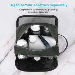Gonex bolsa de aseo con bolsillo frontal de cremallera para almacenamiento extra