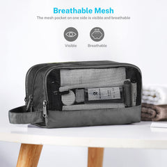 Gonex bolsa de aseo con bolsillo de malla para artículos pequeños y visibles