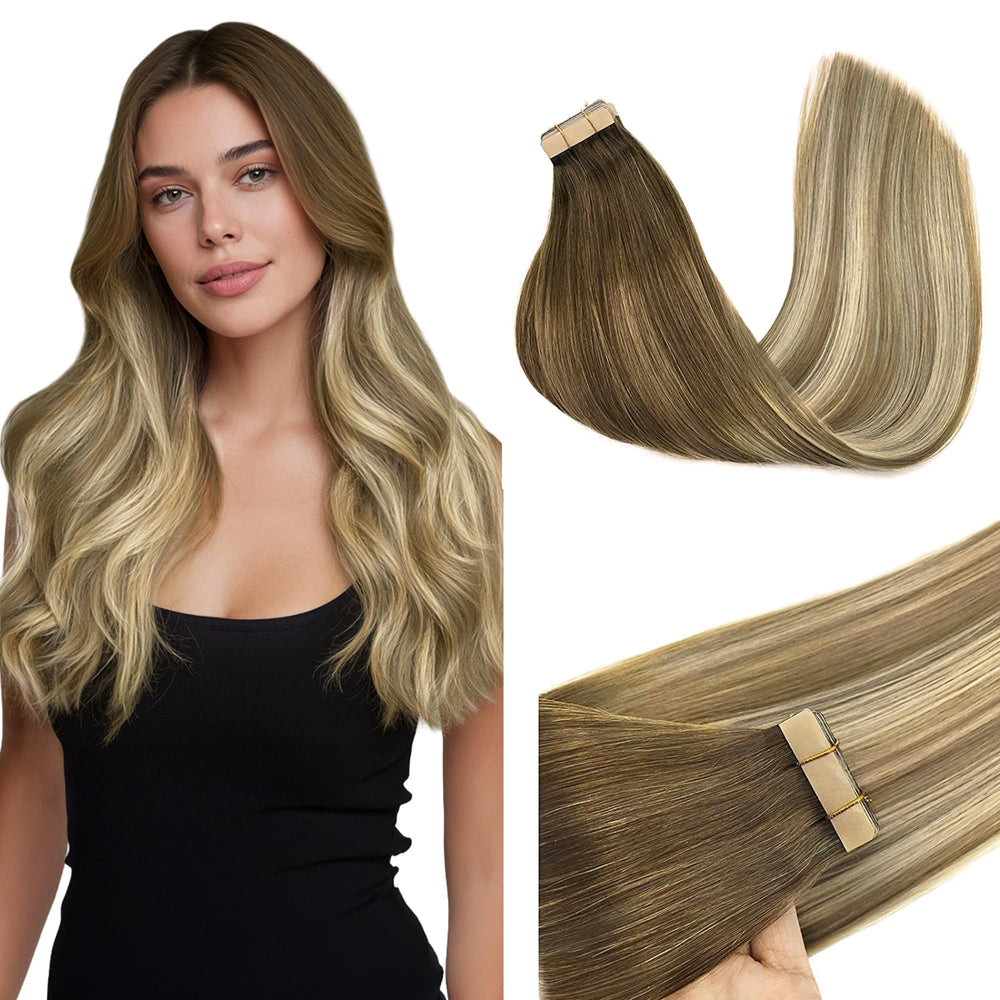 GOO GOO Tape en extensiones pelo humano invisibles para acabado natural y cómodo