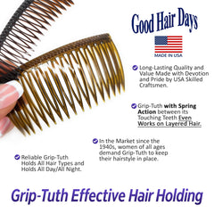 Good Hair Days Grip-Tuth Shorty Tuck: fabricación en Estados Unidos y materiales duraderos para confianza.