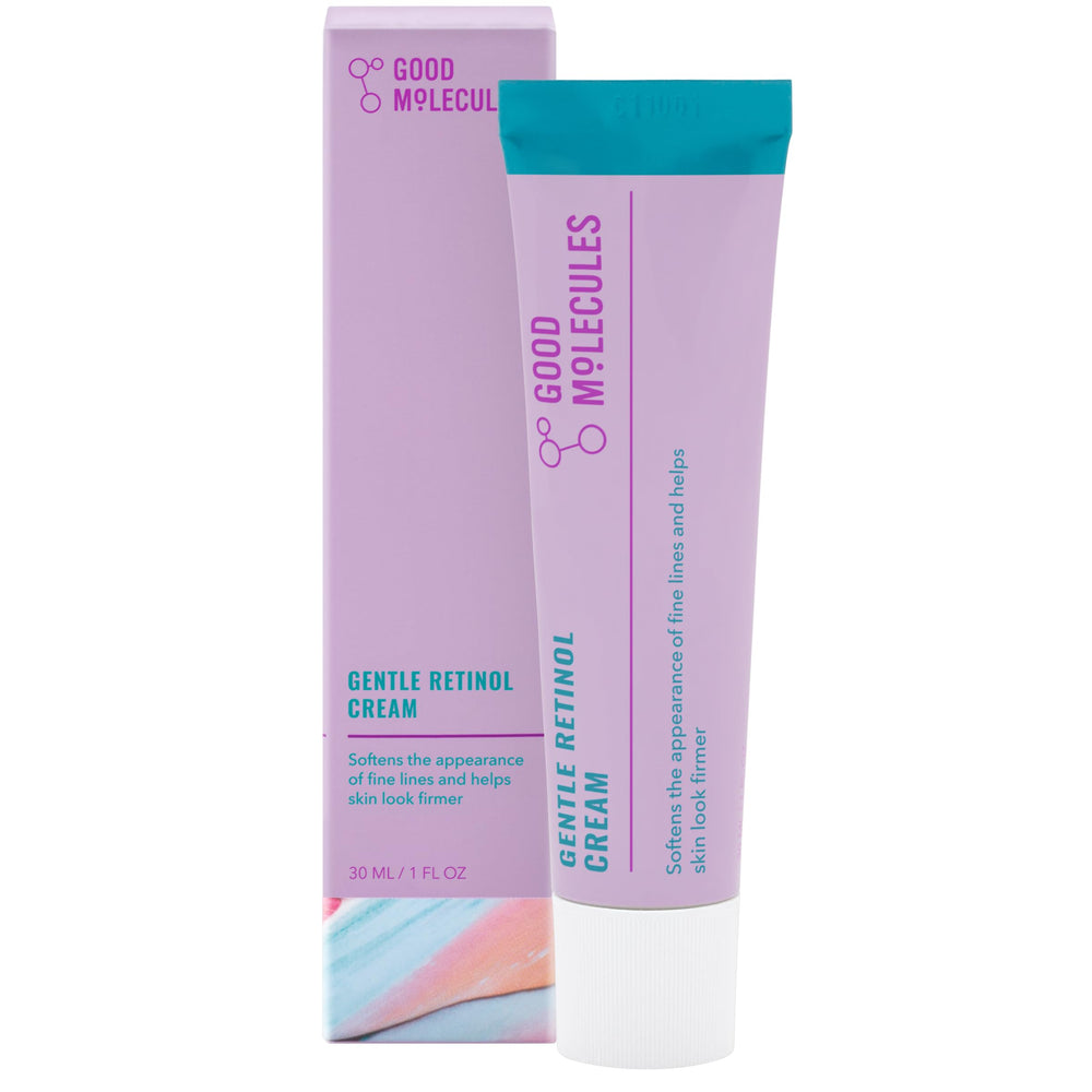 Good Molecules Crema suave retinol: bote listo para uso nocturno de piel más clara.