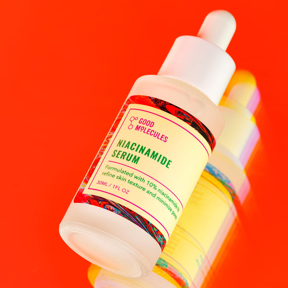 Posible mejora de claridad de piel con uso regular de Niacinamide Serum.