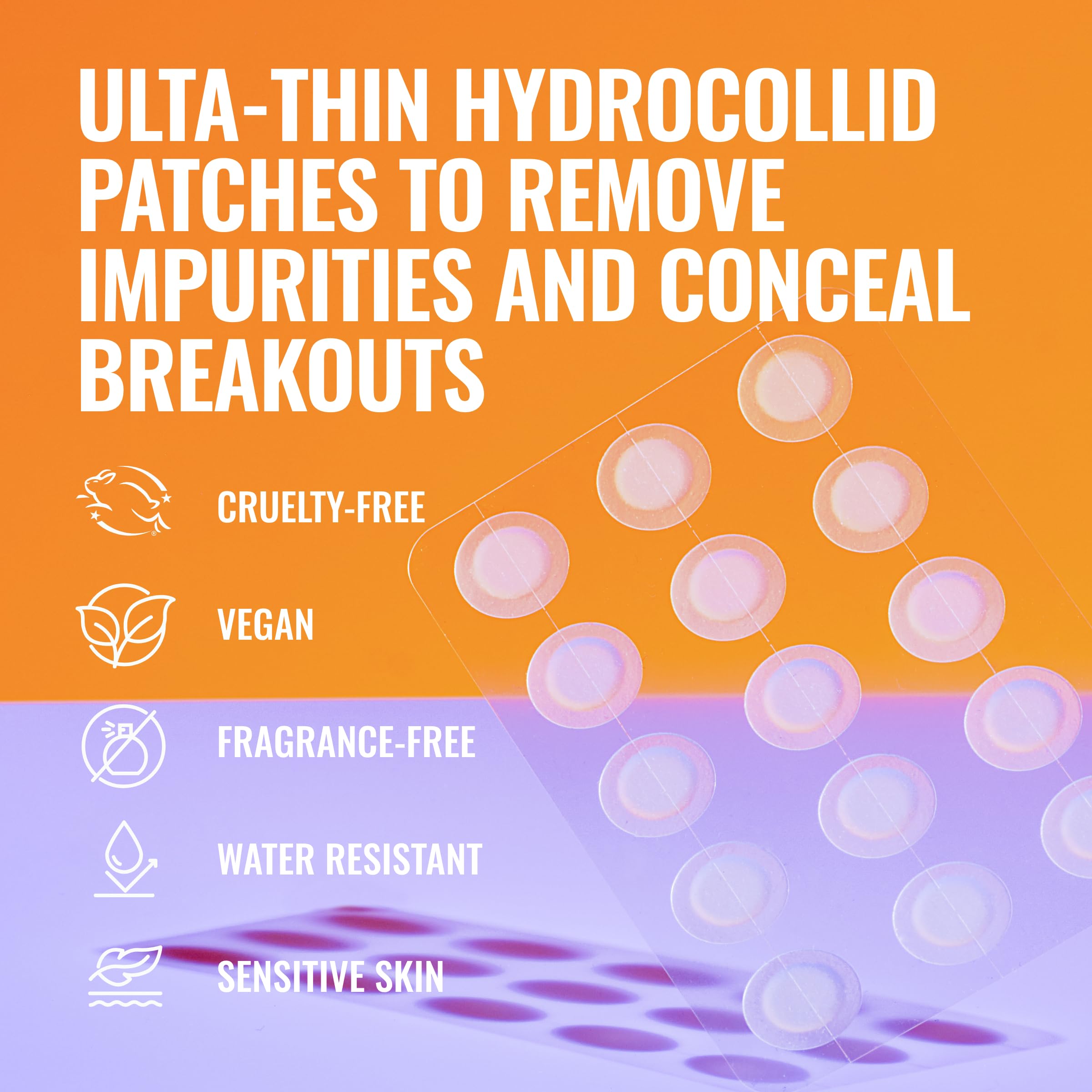 Good Molecules Pimple Patches ultra-thin texture; nearly invisible on skin.