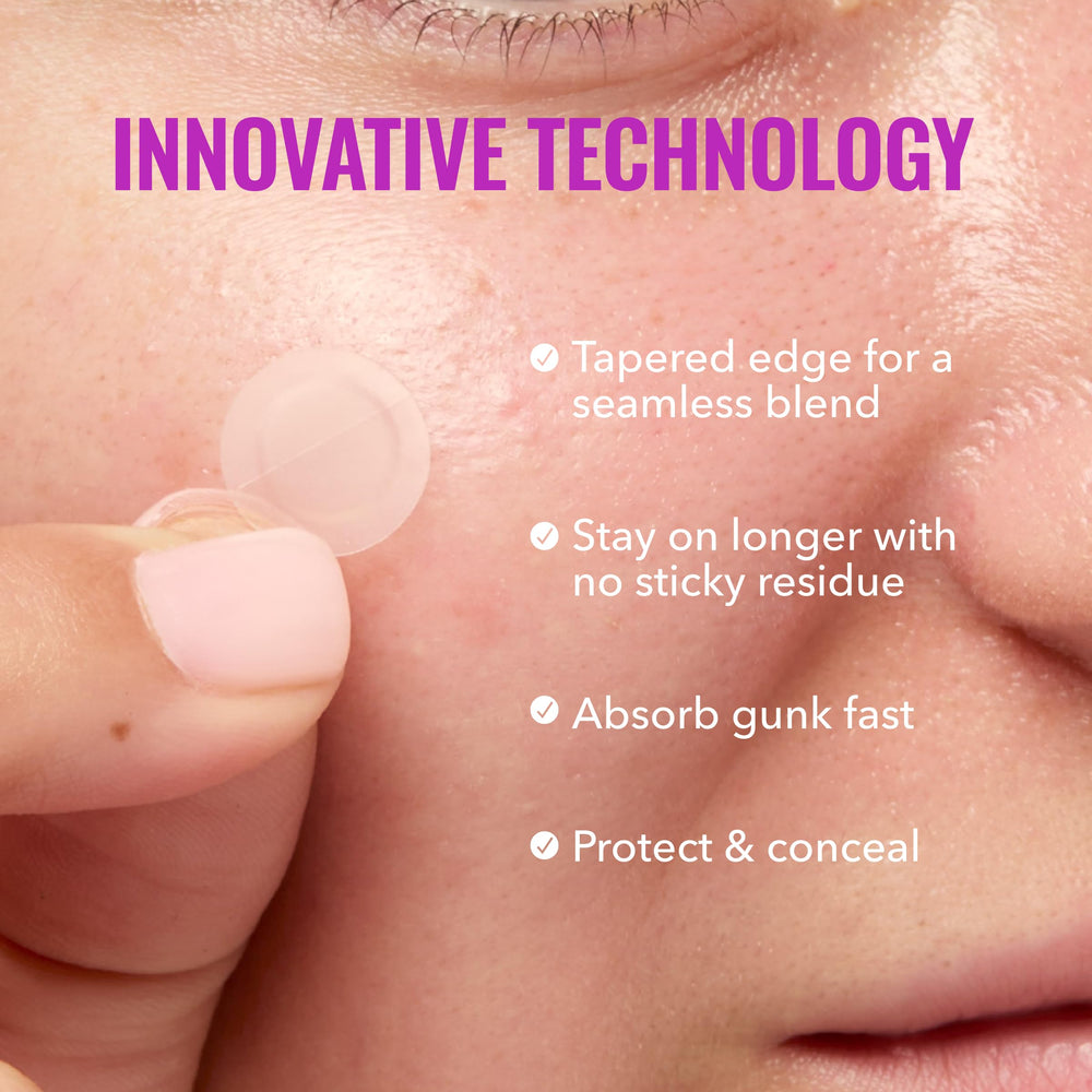 Good Molecules Pimple Patches under makeup; daytime wear with a light profile.