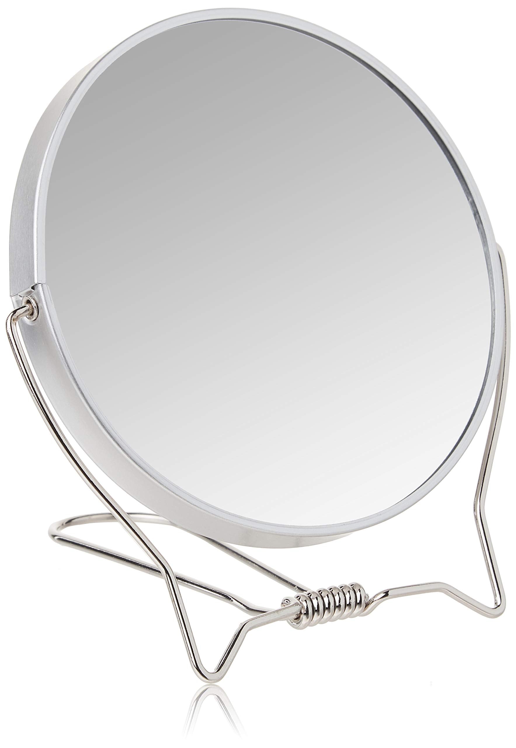 Espejo Goody de doble cara con 1x y 3x para maquillaje preciso en cualquier iluminación.