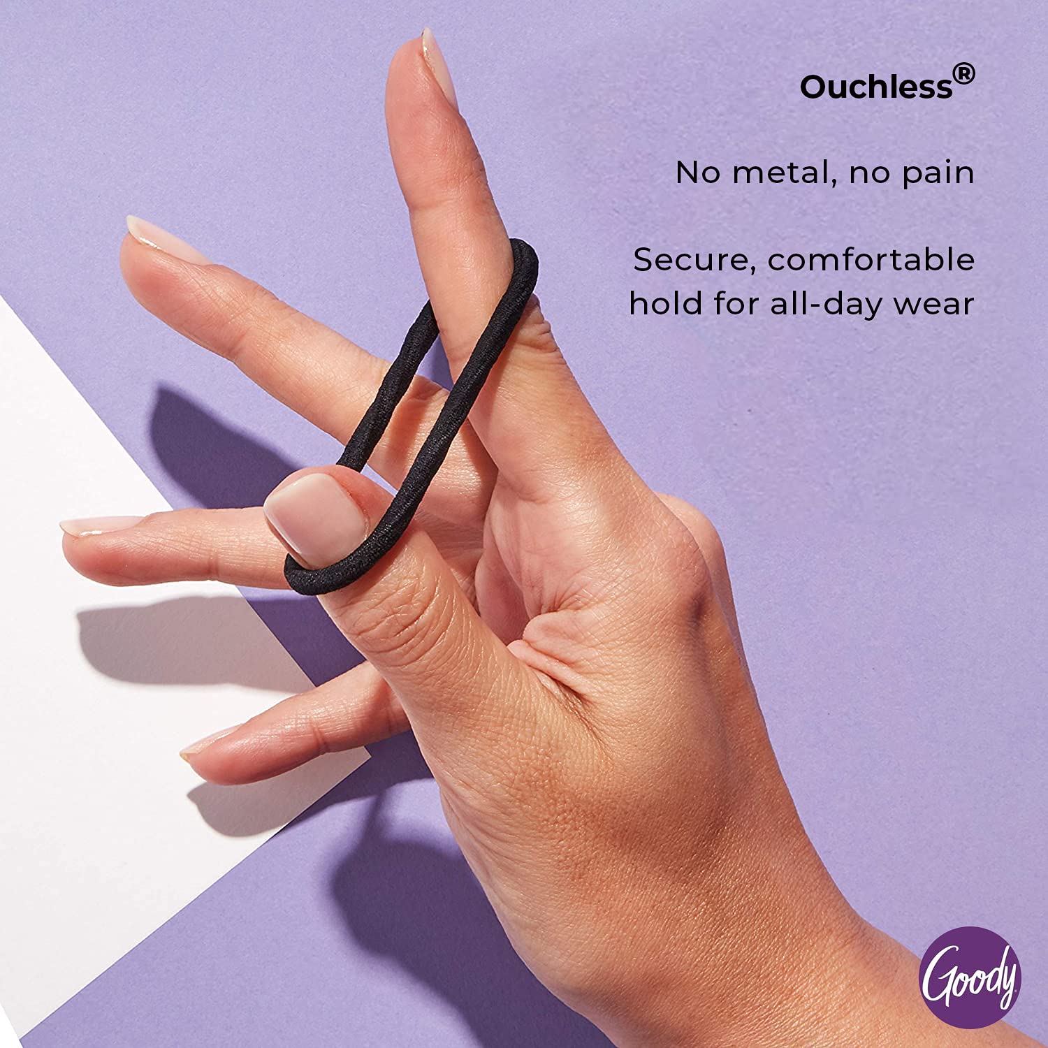 GOODY Ouchless para cabello rizado, ondulado o liso.