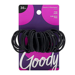 Goody Ouchless elásticos para pelo negro, sujeción suave todo el día.