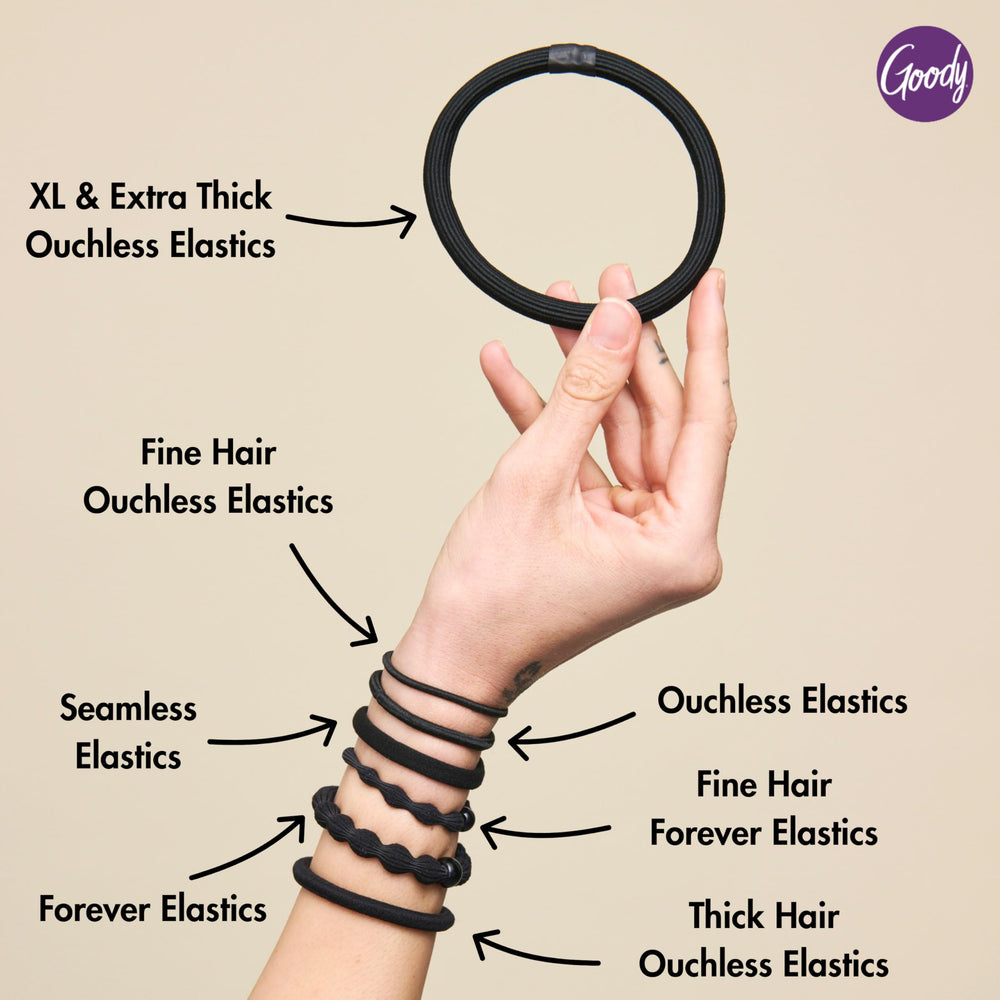 Goody Ouchless Forever ligas duraderas y resistentes para uso diario.