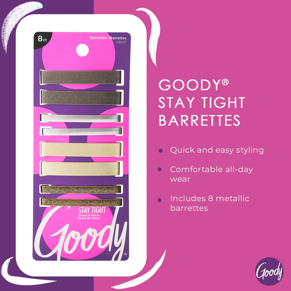Diseño antideslizante de Goody Stay Tight que mantiene el peinado durante todo el día.